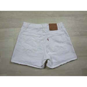 Vintage Levis USA White Denim Jean Shorts High Rise Juniors size 11, 30 x 4 90's
